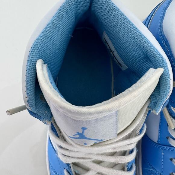 Air Jordan 1 Mid women retro UNC - 554724-106 Sz7 blue white distressed vibe - Picture 10 of 11